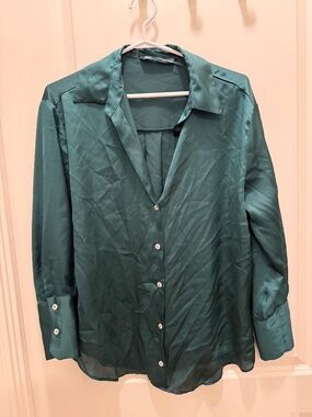 Zara silky shirt